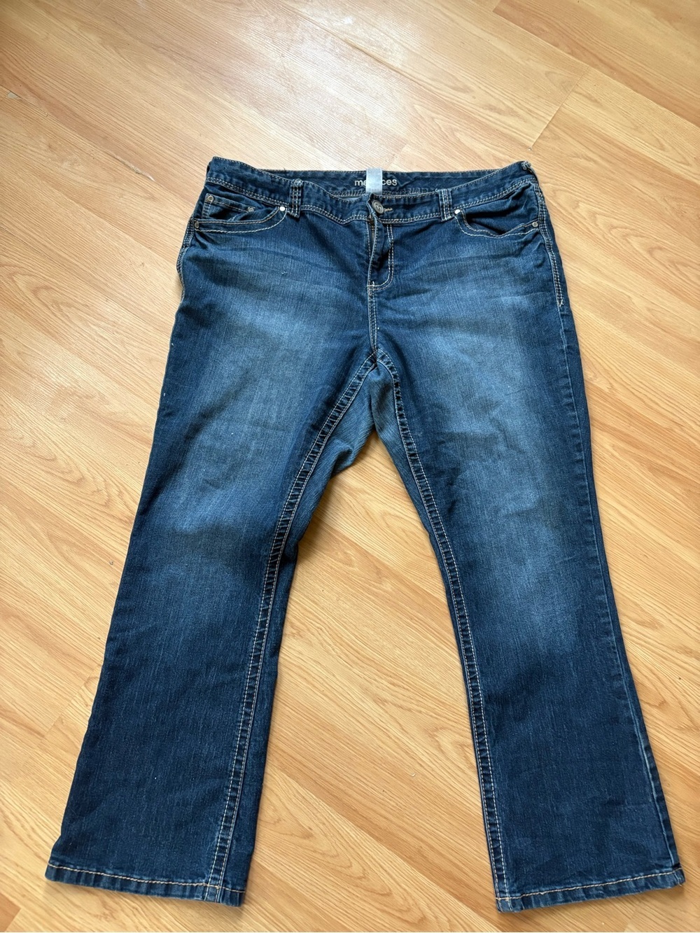 Maurices Dark Blue cotton straight Stretch Jeans 20 short